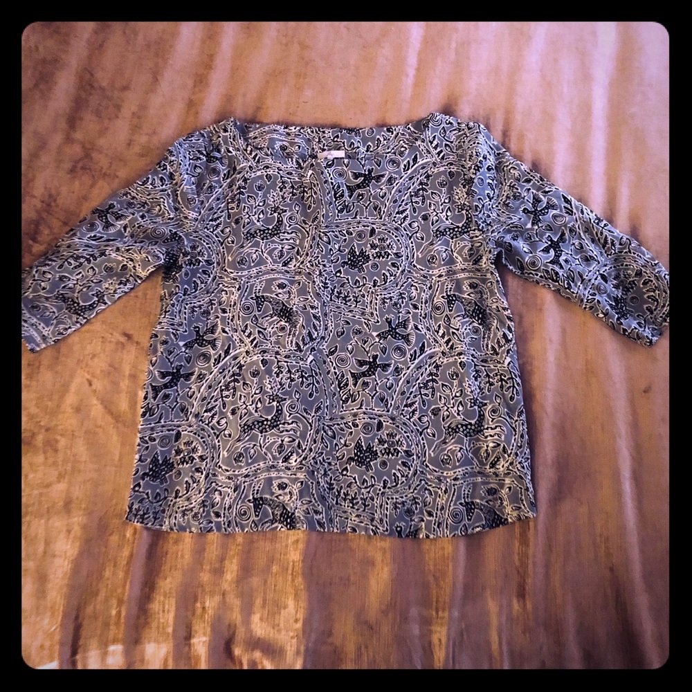 Silk 3/4 Sleeve Like New Blouse